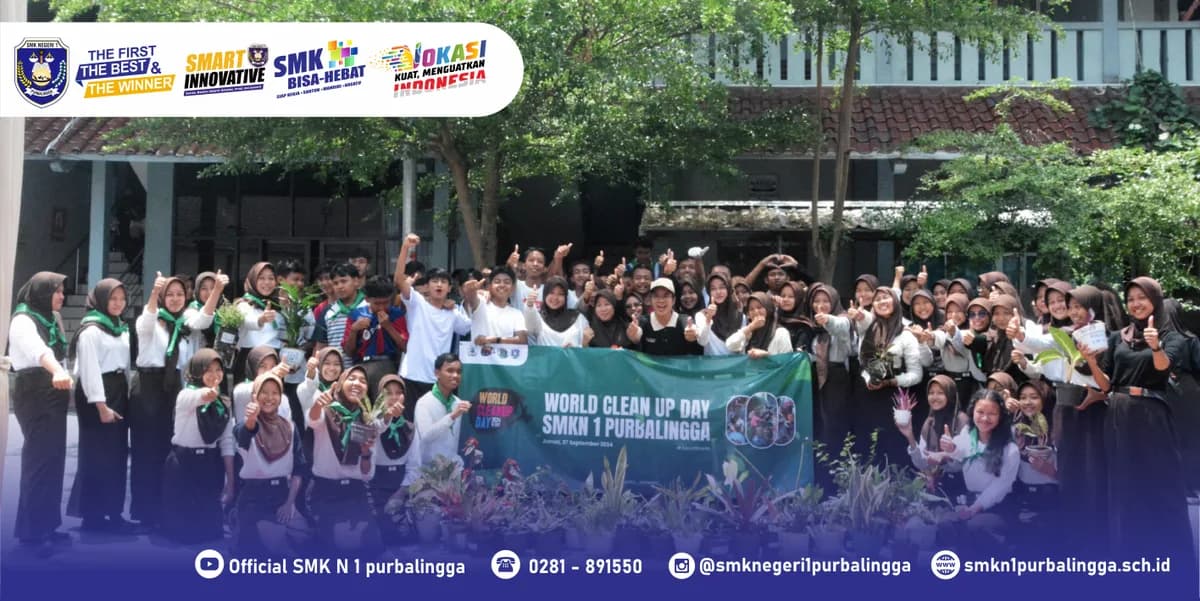 Aksi Nyata World Cleanup Day 2024: Komunitas SMKN 1 Purbalingga Gelar Gerakan Bersih Sampah